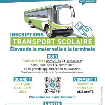 Rentr�e 2026 : pensez au transport scolaire !